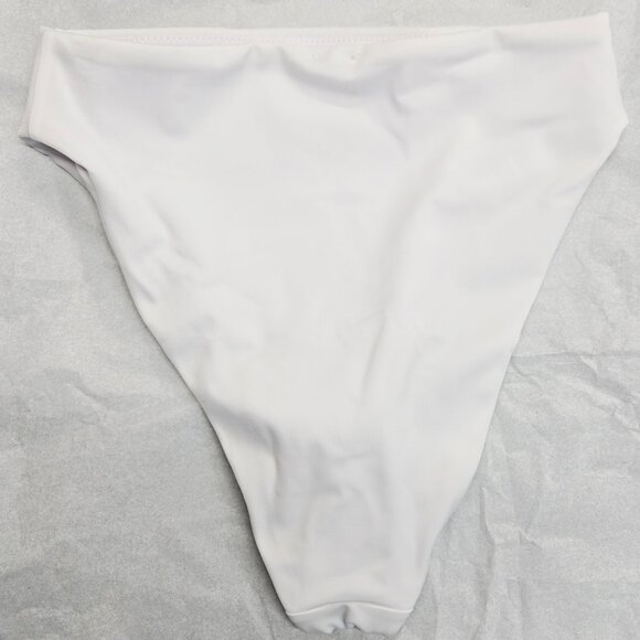 NEW ASOS DESIGN MIX & MATCH WHITE HIGH LEG HIGH WAIST BIKINI BOTTOM SIZE 4 - Picture 2 of 6
